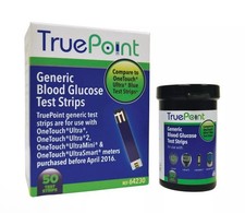 True Point Generic Blood Glucose Test Strips Diabetics Medical Tools 50 Ct Box