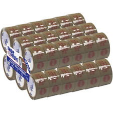 Tape Logic 2 Inch X 55 Yard 2.2 Mil Red/Tan, Heavy Duty Packing Tape, "Stop If S