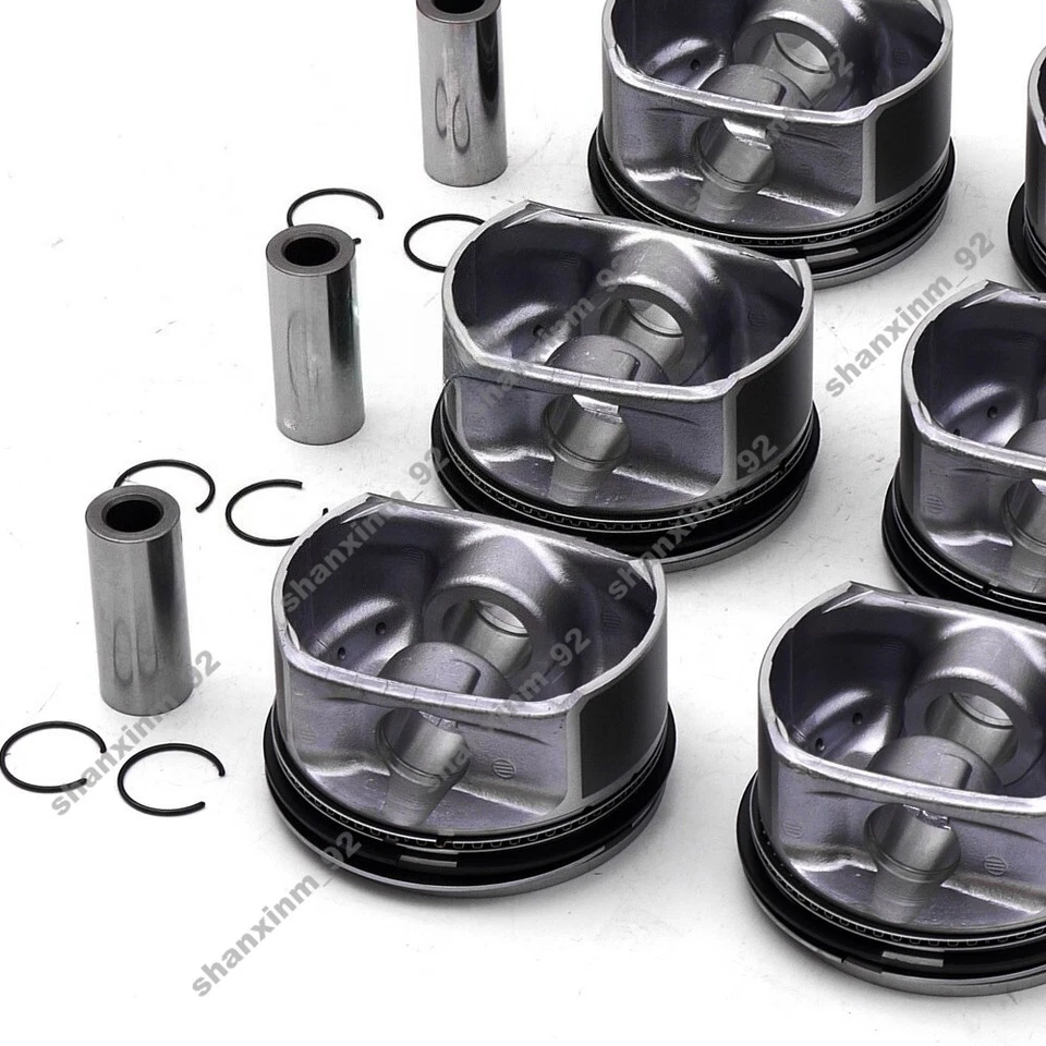 Juego de 6 pistones y anillos Φ89,9 mm para Mercedes-Benz C320 E320 W210 M112 3,2 L V6 Foto 3 de 4