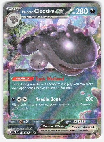 Paldean Clodsire ex 130/193 Double Rare Paldea Evolved Pokemon Holo Near Mint