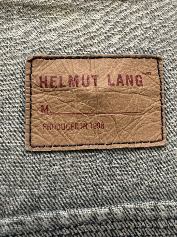 Jaqueta jeans Helmut Lang 1998 vintage azul tamanho 40 feita na Itália - Imagem 3 de 4