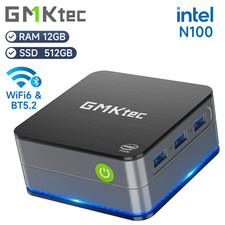 Mini PC Windows 11 Pro - N100, 12GB RAM, 512GB SSD, WiFi 6, BT - Compact Format
