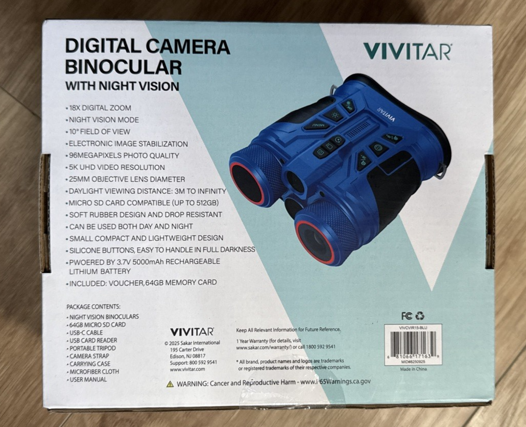 Vivitar Digital Camera Binoculars 18X Zoom Night Vision Accessory