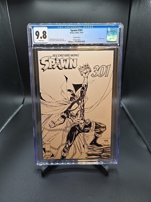 SPAWN #301 TODD MCFARLANE SKETCH COVER VARIANT I CGC 9.8 RECORD BREAKING SPAWN