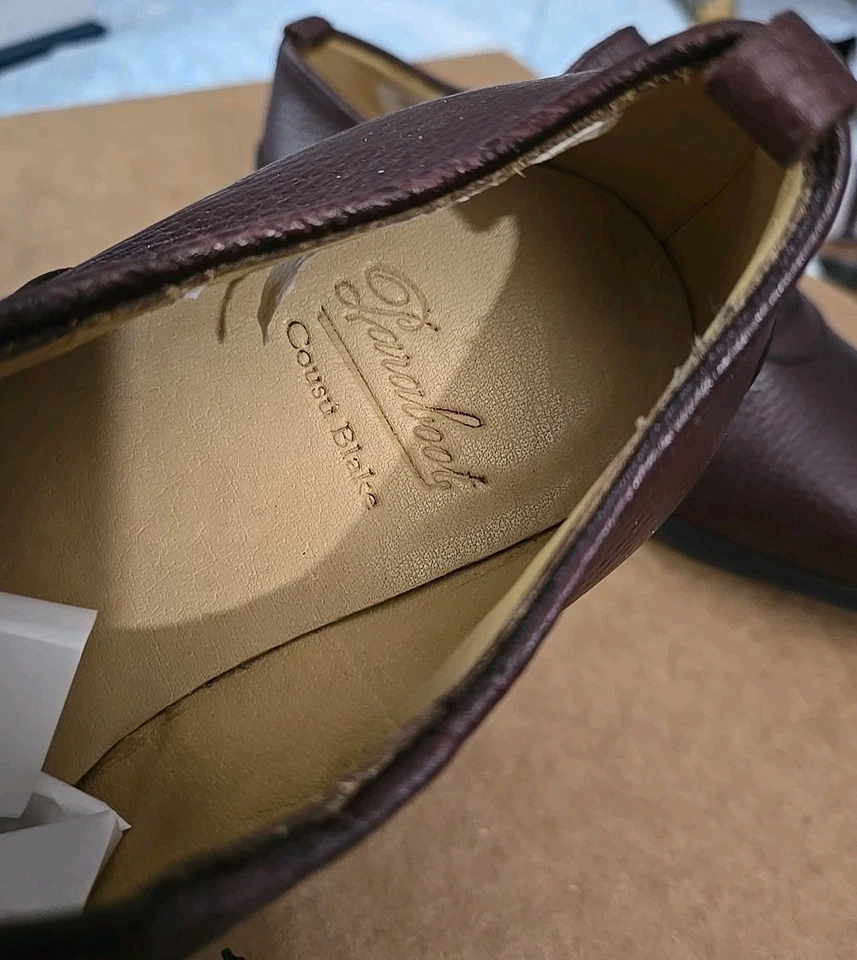 PARABOOT Mocasín Mujer Cuero Marrón Hecho en Francia Talla UK 4 | US 6 A Estrecho Foto 2 de 4