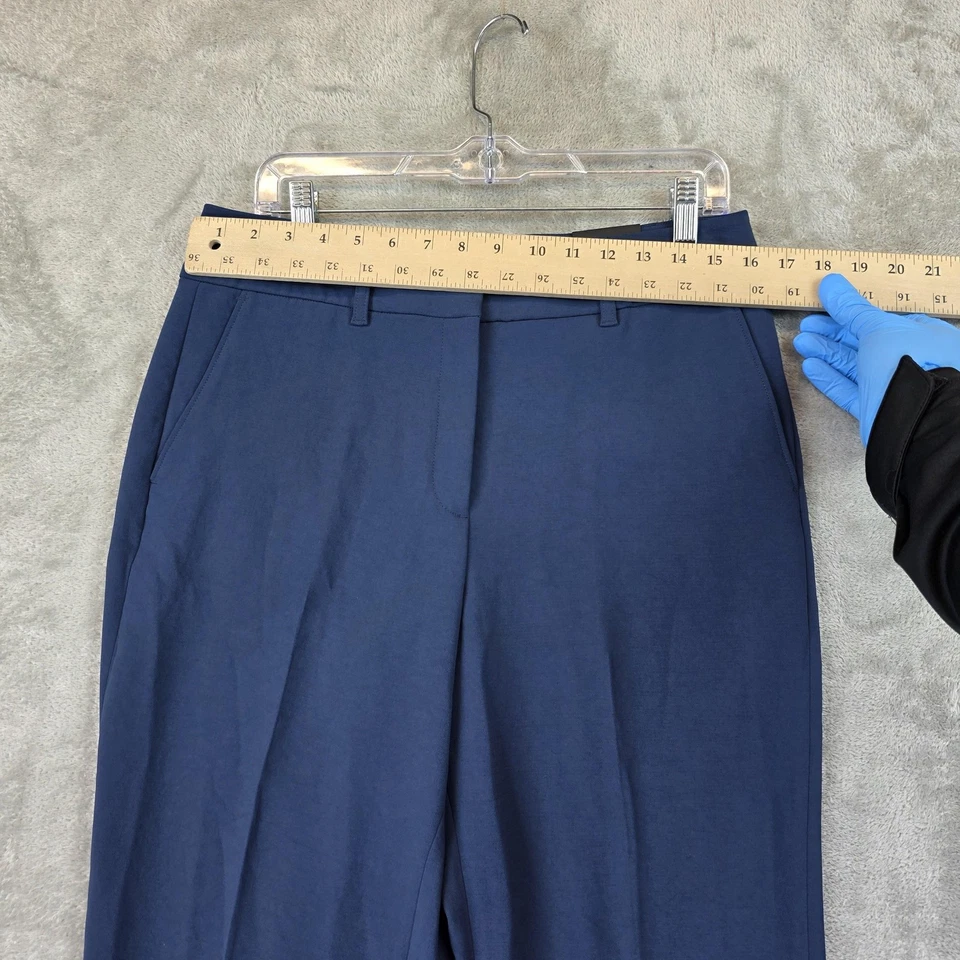 Calça White House Black Market Feminina 8R Admiral Azul Crepe Perna Larga - Imagem 2 de 4