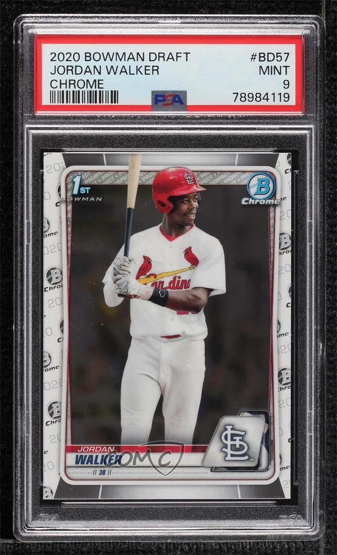 2020 Bowman Draft Chrome Jordan Walker #BD-57 PSA 9 MINT 08kw