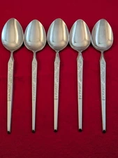 5pc Stanley Roberts WINTHROP Stainless W.M. Dalton Japan Oval Soup Spoons
