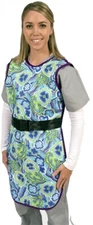 X-Ray Apron - Quick Ship Coat Style, Front Protection, Large, Blue, USA Made