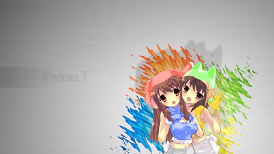 Anime girls brunette simple background two women brown Playmat Game Mat Desk