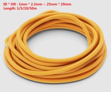 Yellow elasticity latex hose medical home laboratory rubber hose rubber band 1mm