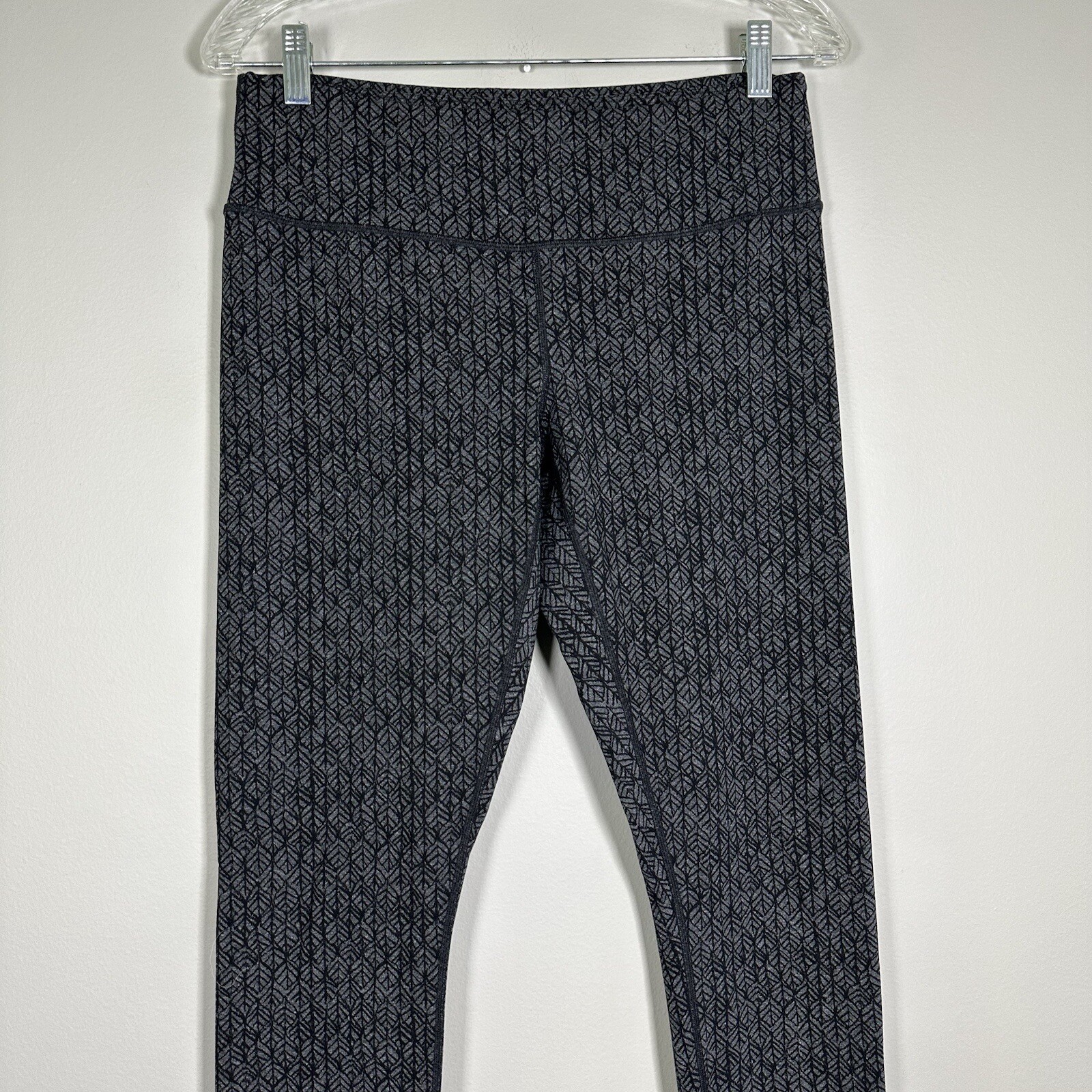 Prana Large Black Gray Herringbone Pattern Ankle … - image 3