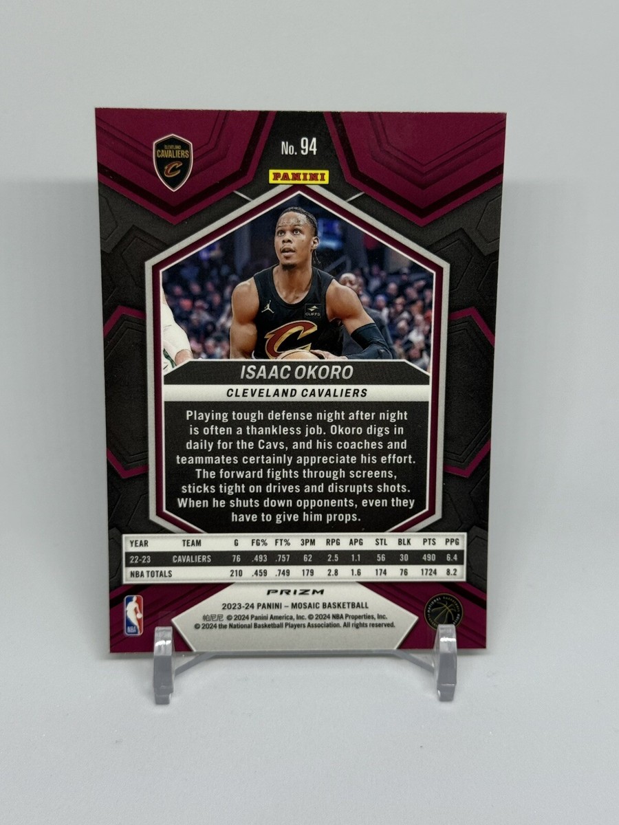 2023-2024 Mosaic Reactive Yellow Isaac Okoro Cavaliers No 94