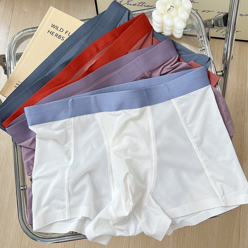 Men's Plus Size Ice Silk Bulge Pouch Underwear - Boxer Briefs Big & Tall XL To 7XL Breathable