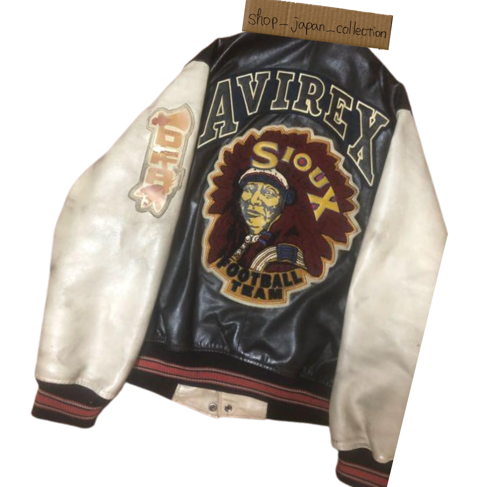 AVIREX Men's Leather Varsity Jacket 