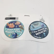 Disney Finding Nemo / Finding Dory Button Set Fluent in Whale Happy Place