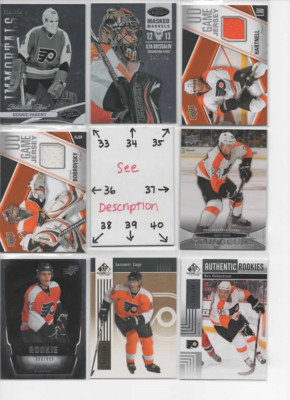 Philadelphia Flyers ** SERIAL #'d Rookies Autos Jerseys CARTER PRONGER RICHARDS