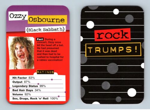 Ozzy Osbourne- Black Sabbath - Rock Trumps 2006 MusicGames Trumps Card - Picture 1 of 1