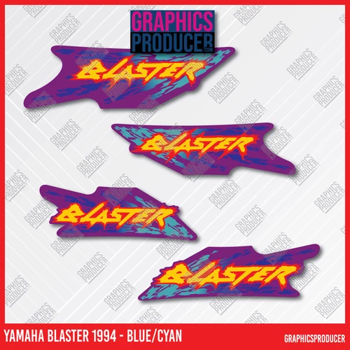 Yamaha Blaster 1994 – Stickers Replica Full Kit Graphics Sticker 94 Purple Model