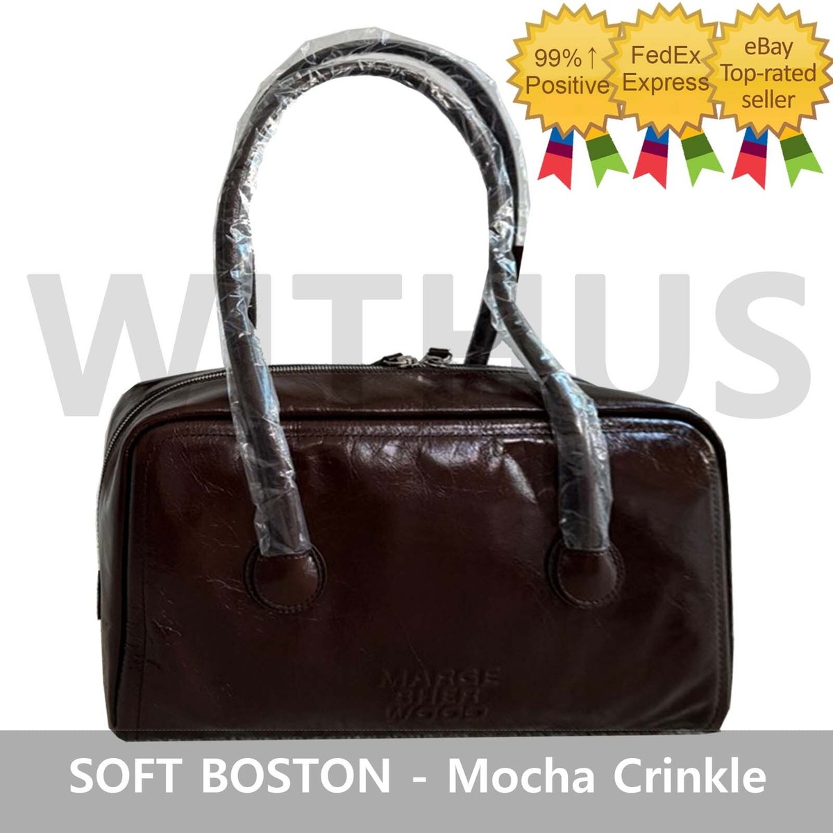 MARGE SHERWOOD SOFT BOSTON - Mocha Crinkle Women's Shoulder