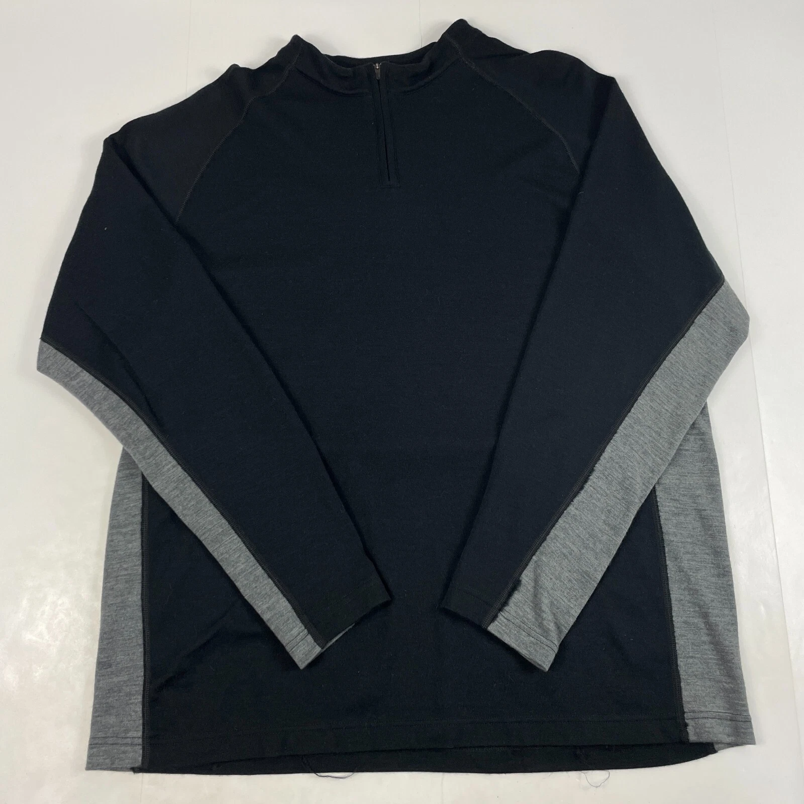 Nike Shirt Mens Extra Large Black Golf Wool 1/4 Zip Pullover Golfer Golfing Ski
