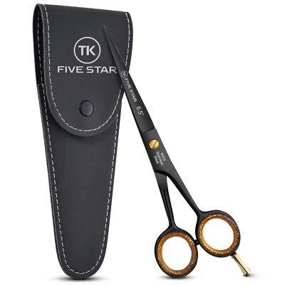 TK FIVE STAR SOLINGEN ® TK FIVE STAR ® Midnight Razor-Edge Profi 6,5" Scharfe Friseurschere Haarschere
