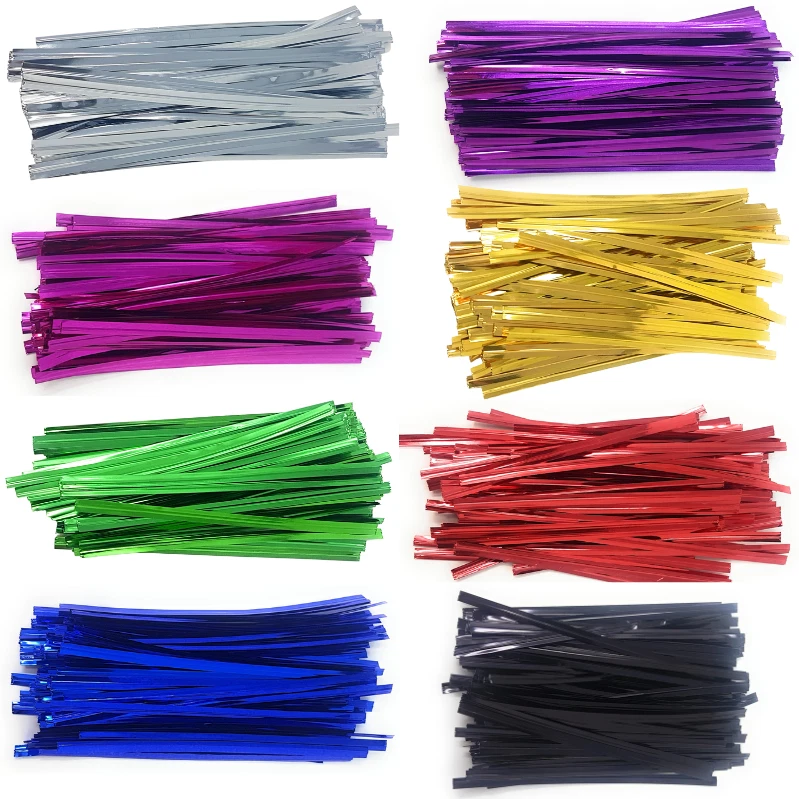 10cm Twist Ties Metallic Gift Treat Freezer Sweet Party Bag Sandwich Wire Candy