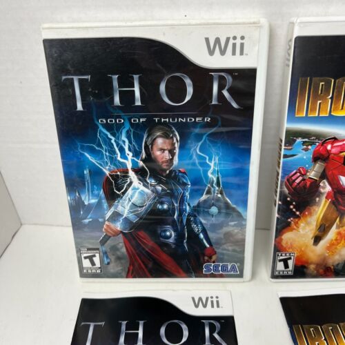 Thor God Of Thunder Wii & Iron Man 2 Wii Lote Completo Nintendo Wii - Imagen 2 de 15