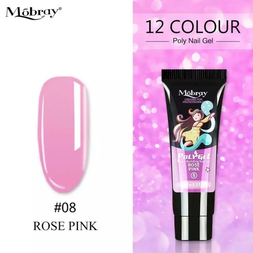 Poly Builder Gel Acrylic Nail Extension UV LED DIY Polygel 15g 12 Colours MOBRAY - Picture 19 of 27