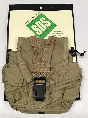 SPECIALTY DEFENSE SYSTEMS 1 QT Canteen / Utility Pocket Style 40151 Coyote Brown Specialty Defense NOS