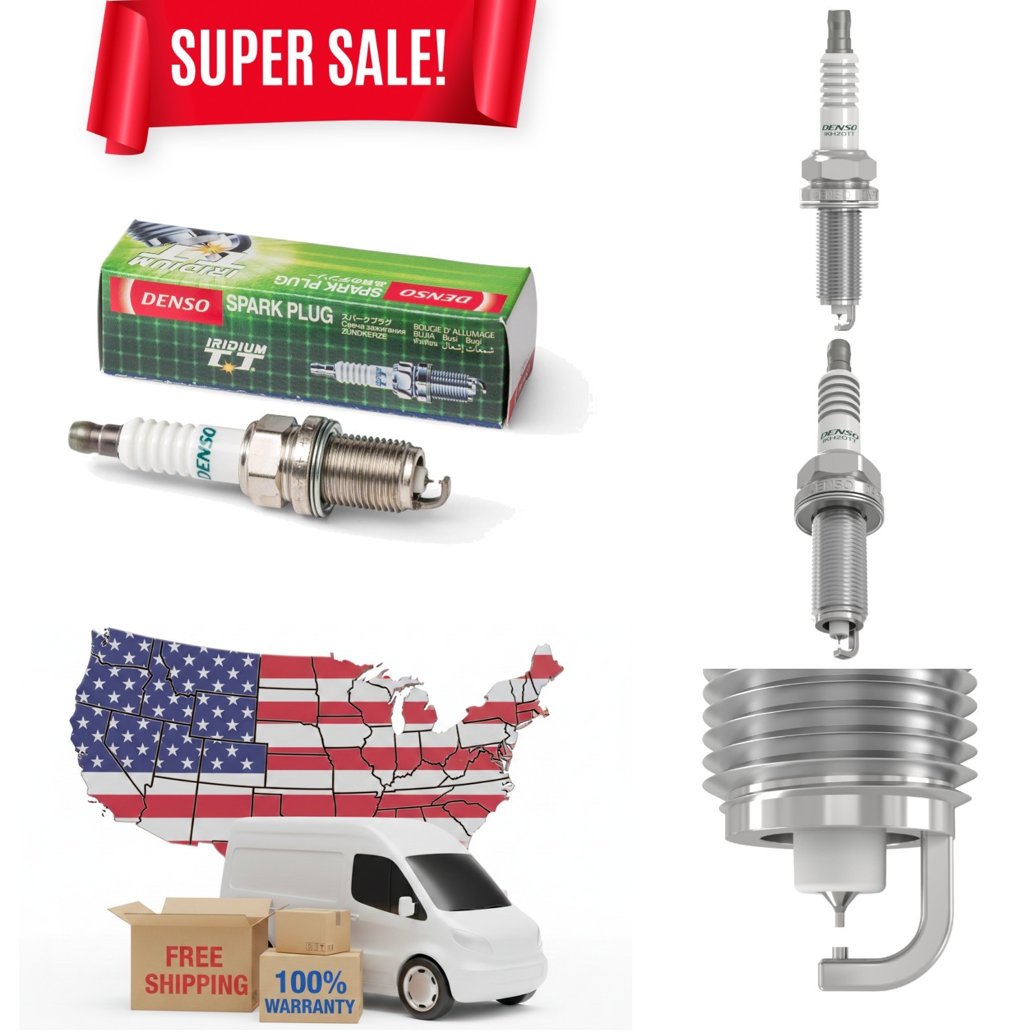 Denso 4704 IKH20TT Iridium TT Spark Plug, Pack of 1