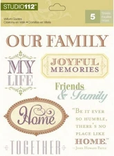 Studio 112 - 5 Sheets Sentiment Vellum Quotes - Family Joy Friends Home Memories