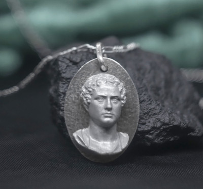 George Gordon Byron Bronze/Silber Anhänger, literarischer Charm, Dichter...
