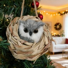 3D Forest Animals Ornaments for Christmas Tree Woodland Furry Animal Ornament...