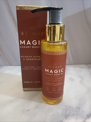Besque Magic Luxury Body Oil Firm Tighten Hydrate Loose Skin Arms Tummy Thighs 