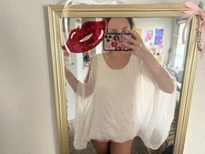 Vintage handmade in Italy flowing light top