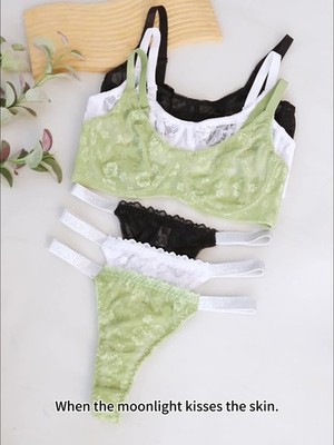 Hot Women Bras Set Sexy Lingerie See Through Lace Brassiere Plump Lady  Underwear | eBay