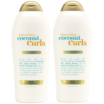 OGX Quenching + Coconut Oil Curls Moisturizing Shampoo Curly Hair, 25.4oz, 2ct
