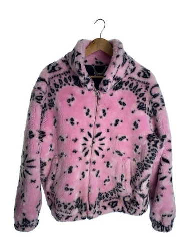 Supreme Others 21SS BANDANA ECOPELLICCIA BOMBER JACKET XL ACRILICO ROSA