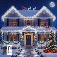 Lichterkette AußEn 15M 632 Leds Kaltweiß Eiszapfen 8 Modi Timer 10 StüCk