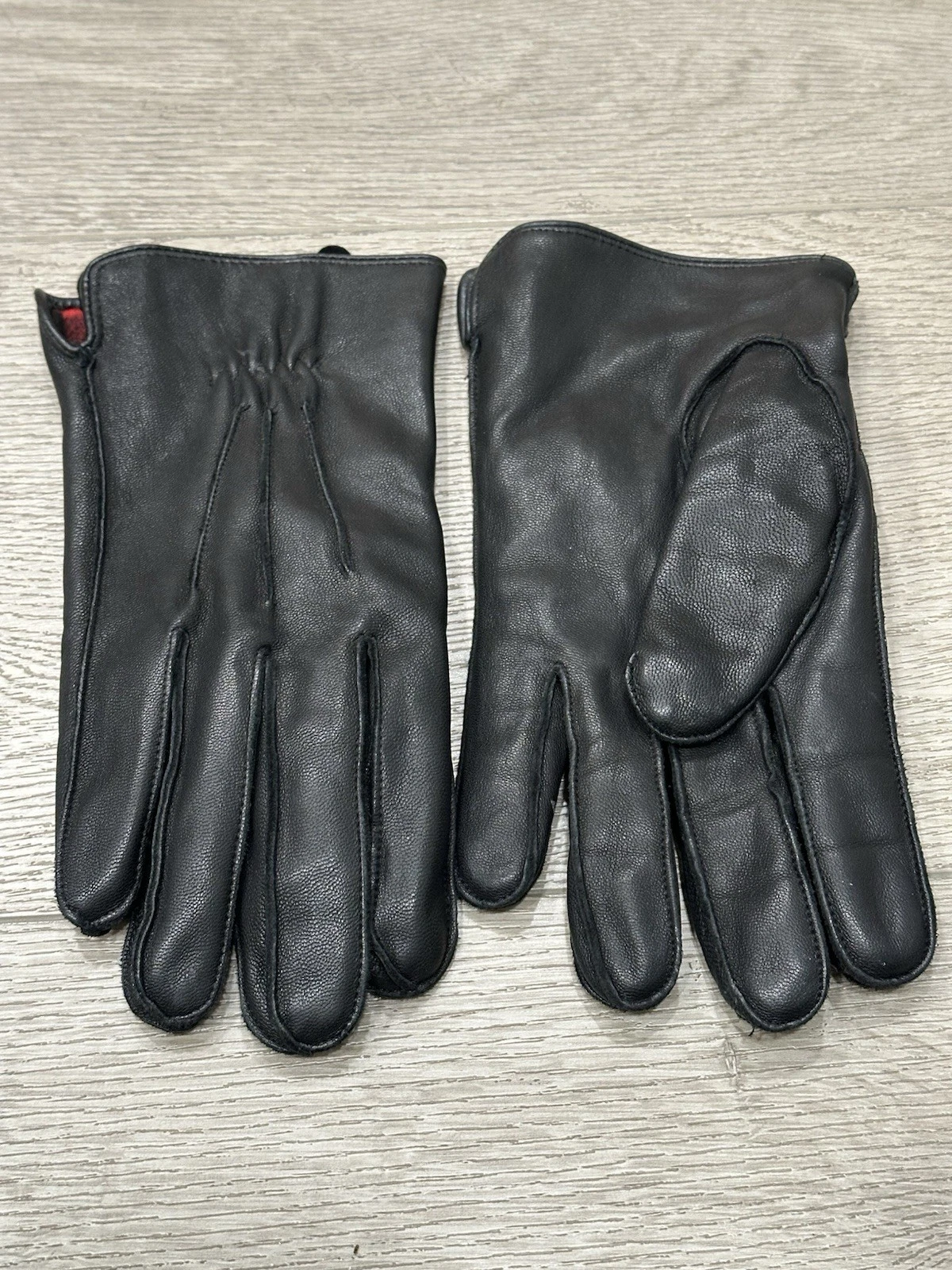 Stewart Of Scotland Soft Fleece Lining Leather Gloves Size XL Black