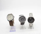 F x3 Vintage Gents Quartz Wristwatches inc Timex, Accurist, Sekonda etc Working