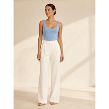 Intimately Free People Clean Lines Boatneck Bodysuit Blue XS/S