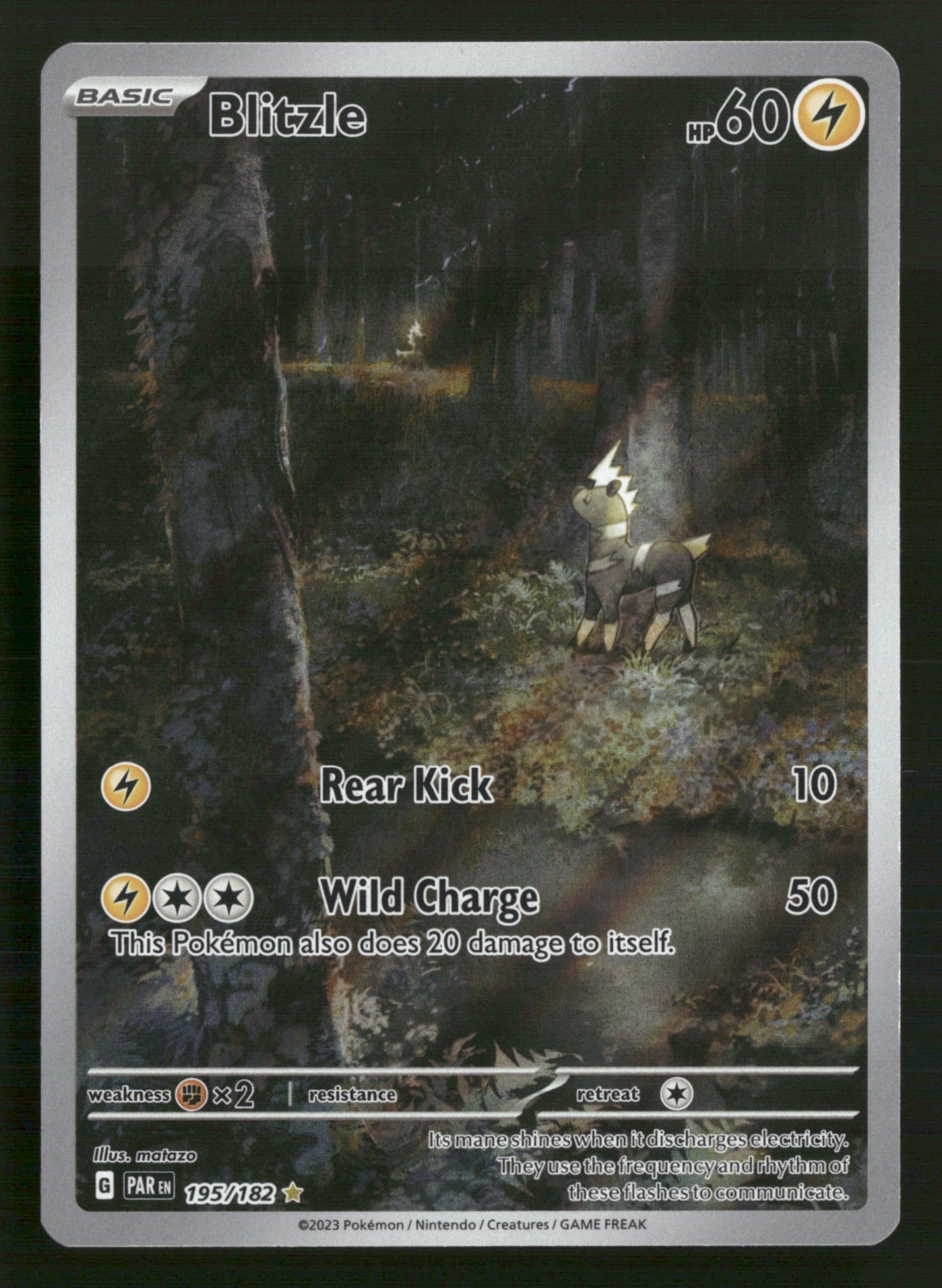 Blitzle - 195/182 - Illustration Rare - Paradox Rift - Pokemon Card - NM/M