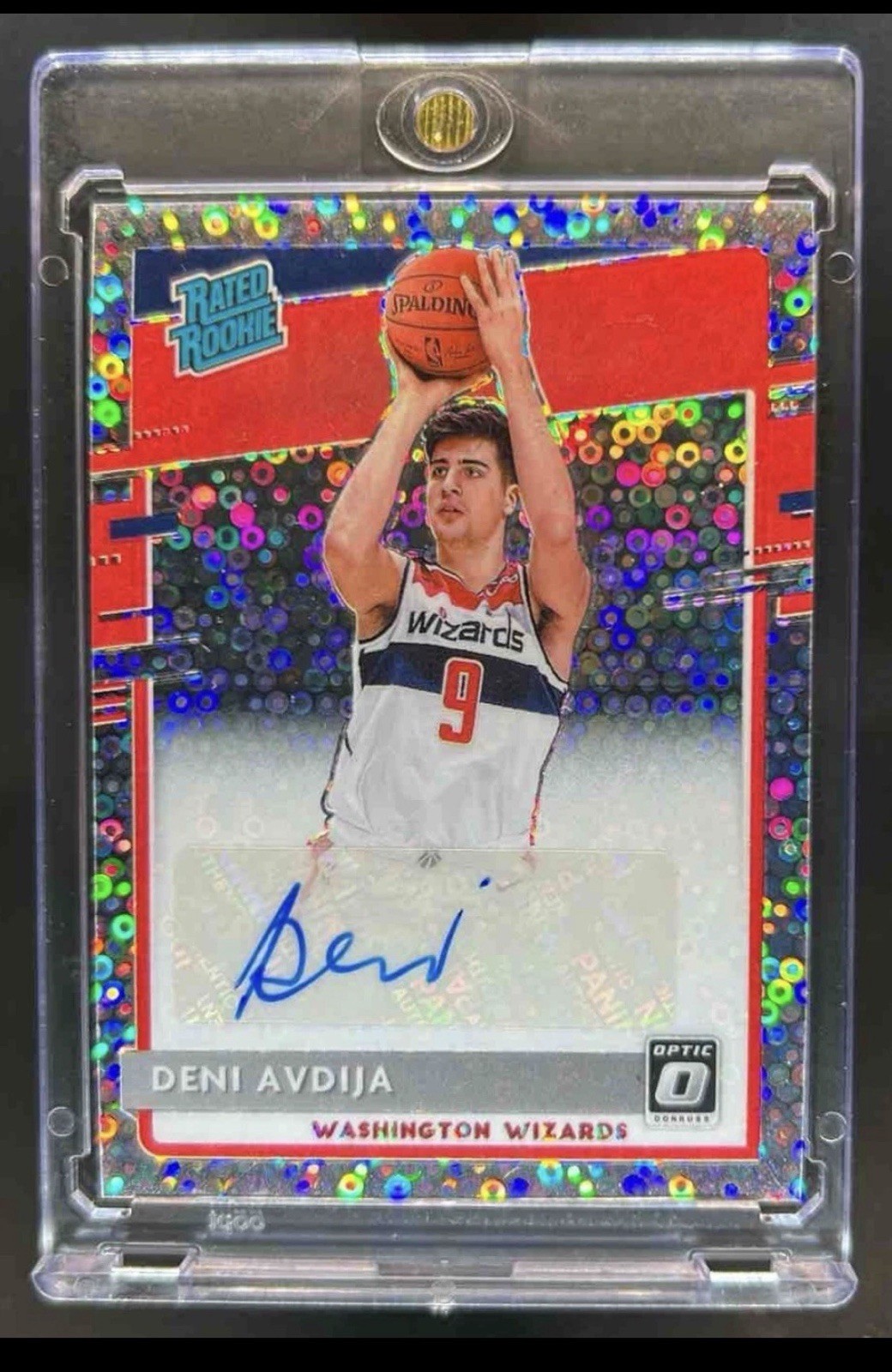 2020-21 Donruss Optic Deni Avdija Rated Rookies Fast Break RC Auto #159 Wizards
