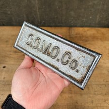 Vintage C.c.m.o.co. Chandler-canfield Midway Oil Company Cast Iron Plaque Sign
