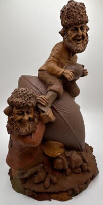 Tom Clark Split-T & Flex-D Football Gnome 1989 COA & Story Signed Retired VTG
