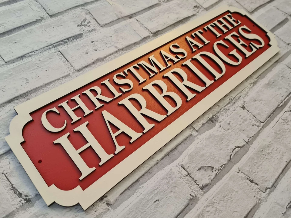 Christmas at the Surname's | Street sign 3D look | personalised wall mount |gift - Image 4 of 4