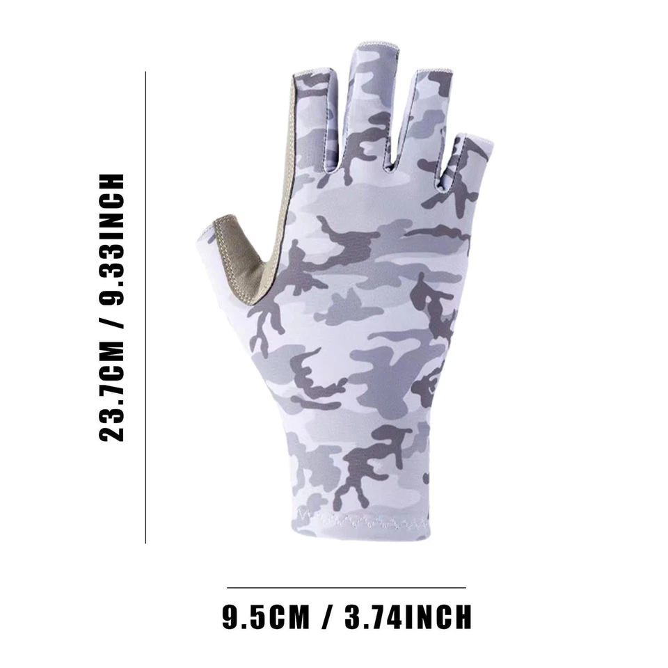 Fishing Gloves Fingerless Gloves UV Protection Breathable Sun Protection Gloves - Image 2 of 4