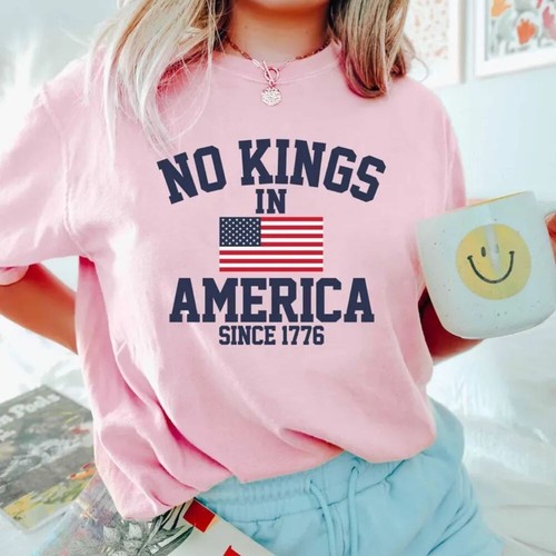 No Kings in America Shirt, Anti-Trump, Protest Shirt, Democracy Tee, Patriotic - Picture 2 of 3